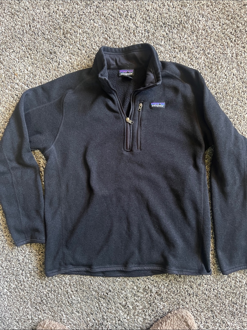 Patagonia Black Quarter-Zip Fleece Pullover
